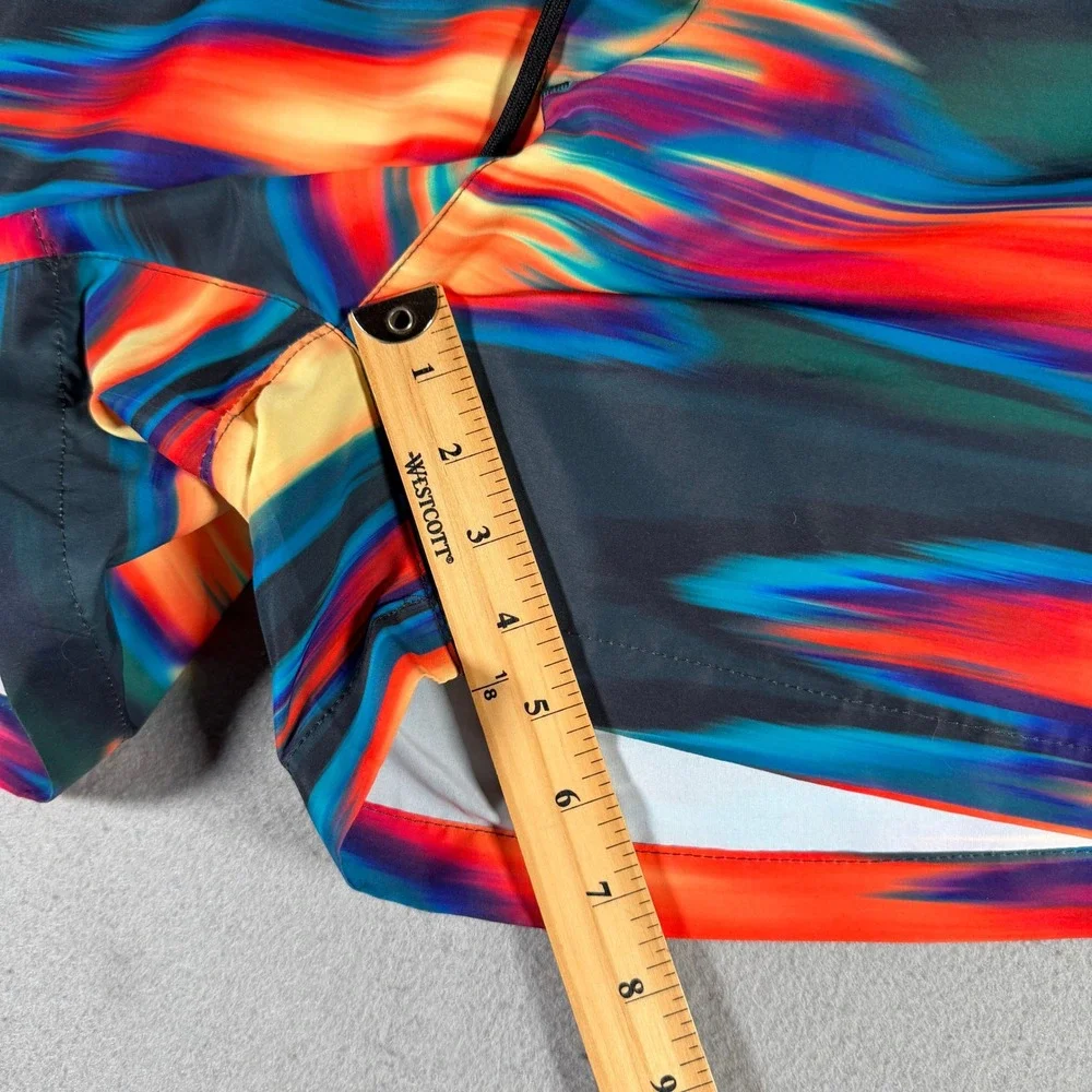 Forever‎ 21 Men XL Swim Trunks Abstract Blurred Print Multicolor Mesh Lined 4in